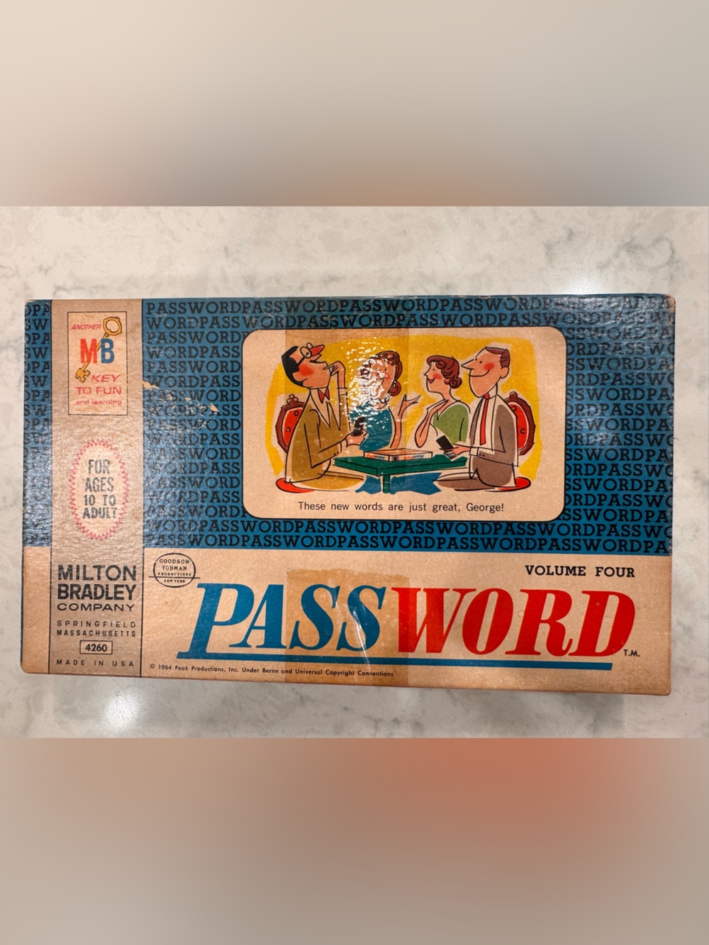 Vintage 1964 Milton Bradley Password Volume Four Game 4260 Incomplete
